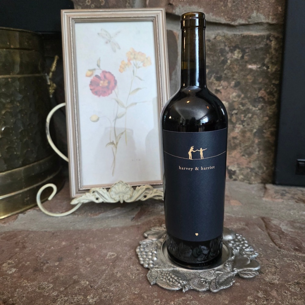 Vintage Italian Pewter Wine Bottle Coaster Embossed Fruit Harvest Made in Italy